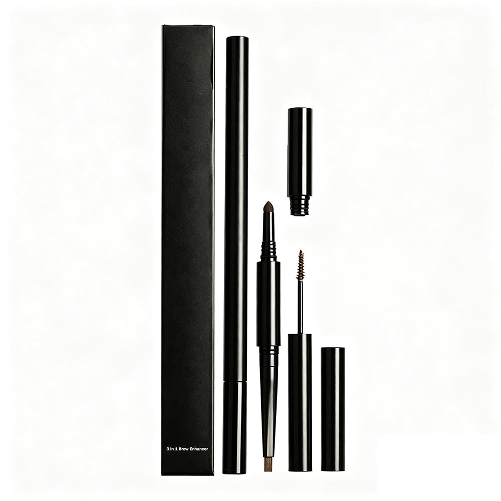 4 Color 3 In 1 Eyebrow Pencil Brow Pen Multi-Function Waterproof Long Lasting
