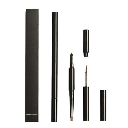 4 color eyebrow pencil 3 in 1 brow pen multi-function waterproof