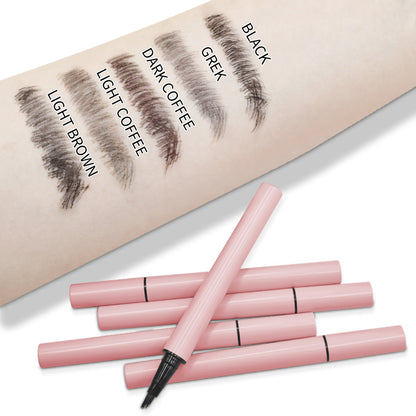 5 Color Liquid Eyebrow Pencil Waterproof Non-Smudge Four-Pronged Brow Pen