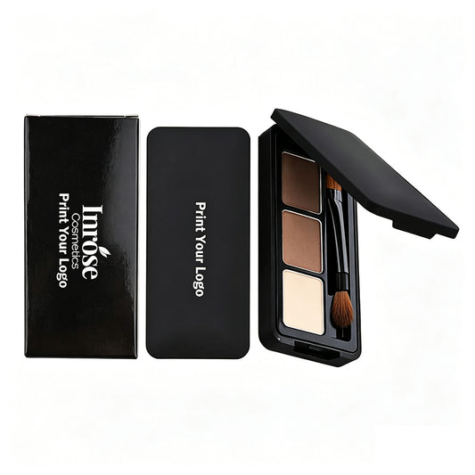 Eyebrow Powder Set With Brush Waterproof Long Lasting Vegan Private Label