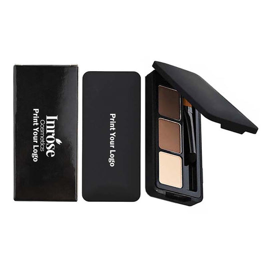 Eyebrow powder set with brush waterproof long lasting vegan private label