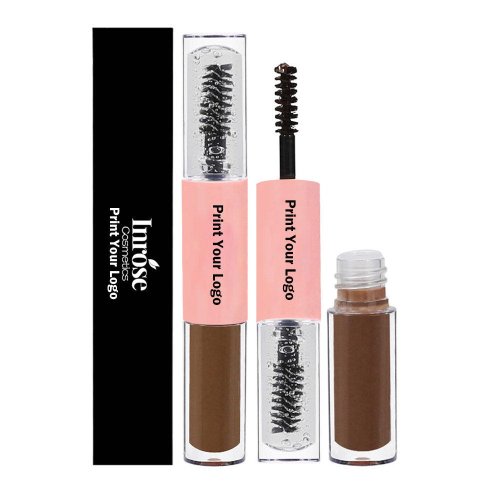 4-Color 2-in-1 Transparent Brow Gel Waterproof Long-Lasting Brow Mascara