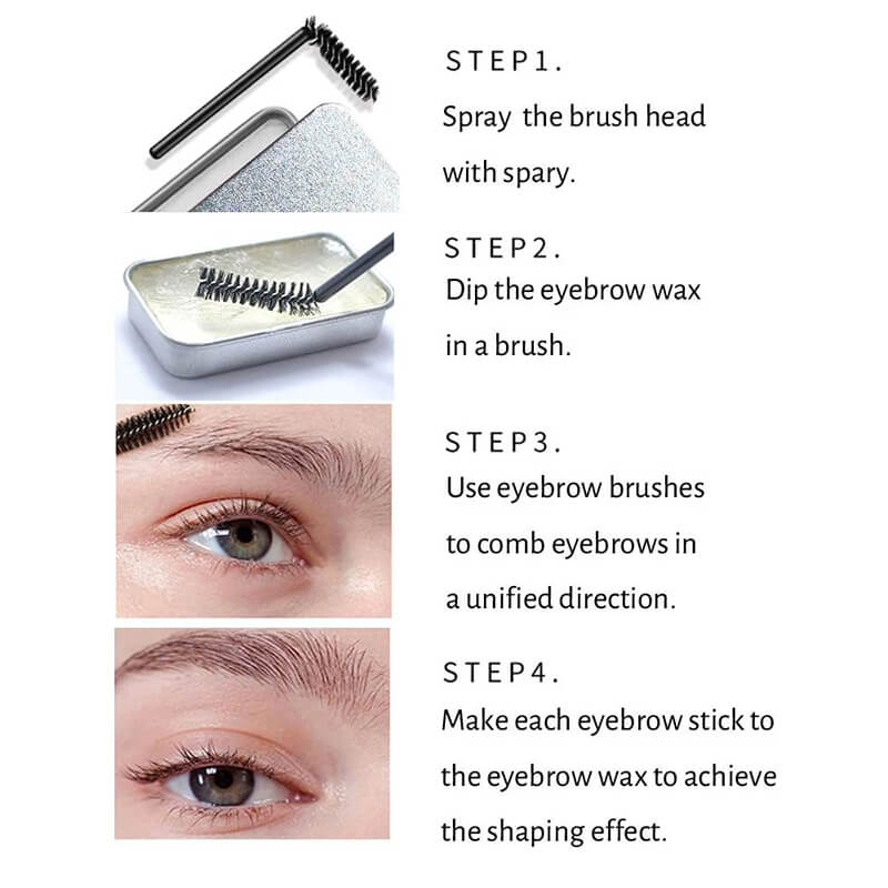 4 color eyebrow wax with brush eyebrow soap brow dye cream styling