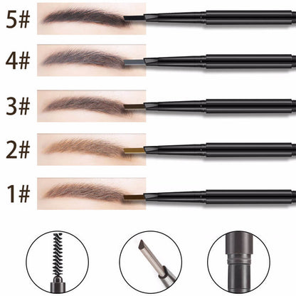 5 color eyebrow pencil double-ended brow pen long lasting waterproof
