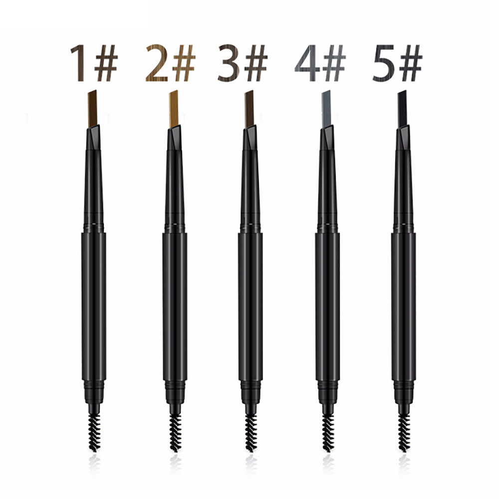 5 Color Eyebrow Pencil Double-Ended Brow Pen Long Lasting Waterproof