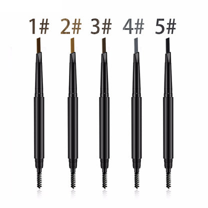 5 Color Eyebrow Pencil Double-Ended Brow Pen Long Lasting Waterproof