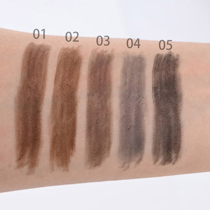 5 Color Eyebrow Pencil Double-Ended Brow Pen Long Lasting Waterproof
