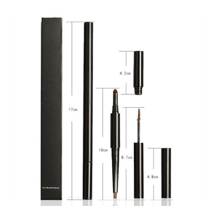 4 color eyebrow pencil 3 in 1 brow pen multi-function waterproof
