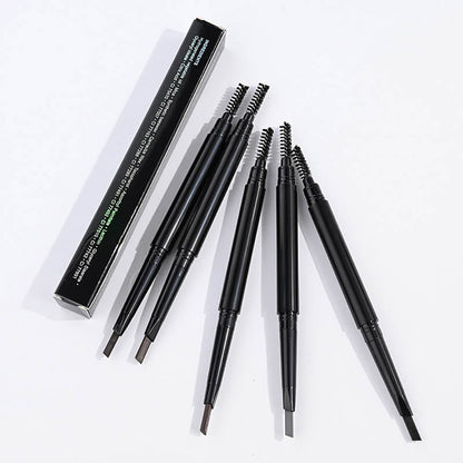 5 Color Eyebrow Pencil Double-Ended Brow Pen Long Lasting Waterproof