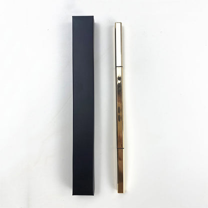 5 color gold eyebrow pencil with brush waterproof triangular rotating