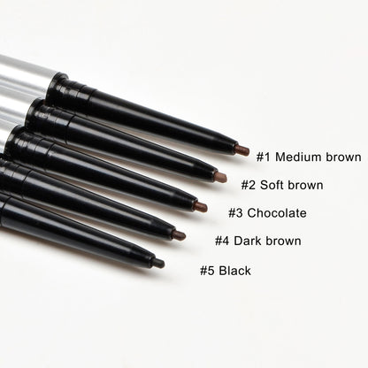 5 Color Eyebrow Pencil High Pigmented Silver Brow Pen Waterproof Private Label