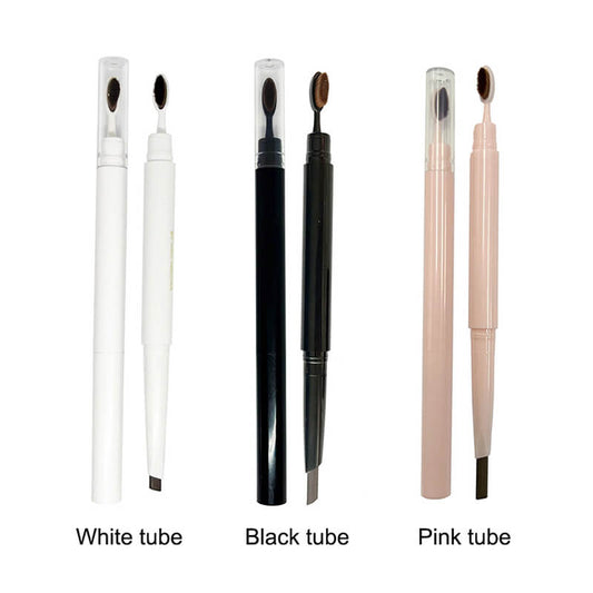 6 color eyebrow pencil with brush double head waterproof long lasting