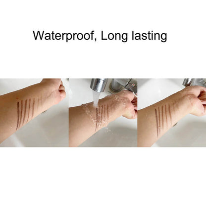 6 color eyebrow pencil with brush double head waterproof long lasting