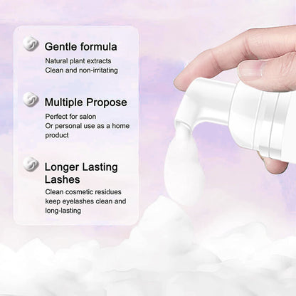 Eyelash shampoo kit cleaning eyebrow foam lash mousse lash wash vegan