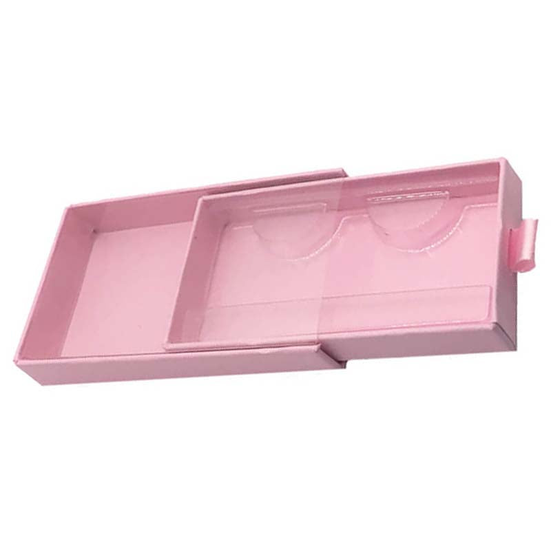 boîte vide pour faux cils, boîte d'emballage pour faux cils, fenêtre rectangulaire à tirer