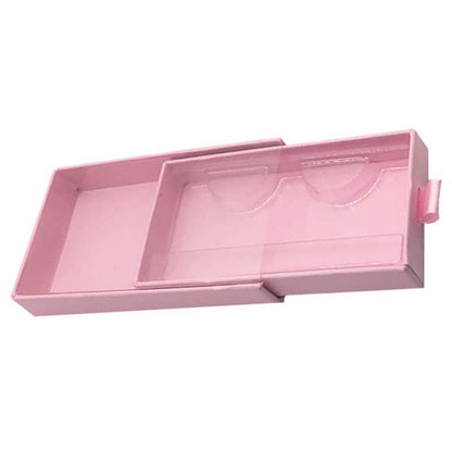 boîte vide pour faux cils, boîte d'emballage pour faux cils, fenêtre rectangulaire à tirer