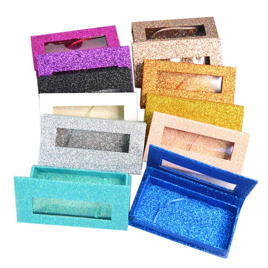 21 color eyelash box empty packaging rectangular window lid box