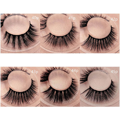 3D false eyelash mink hair curl thick reusable easy to wear