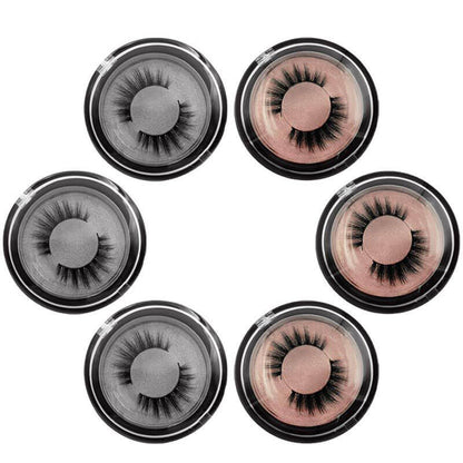 3D false eyelash mink hair reusable easy to wear curl thick