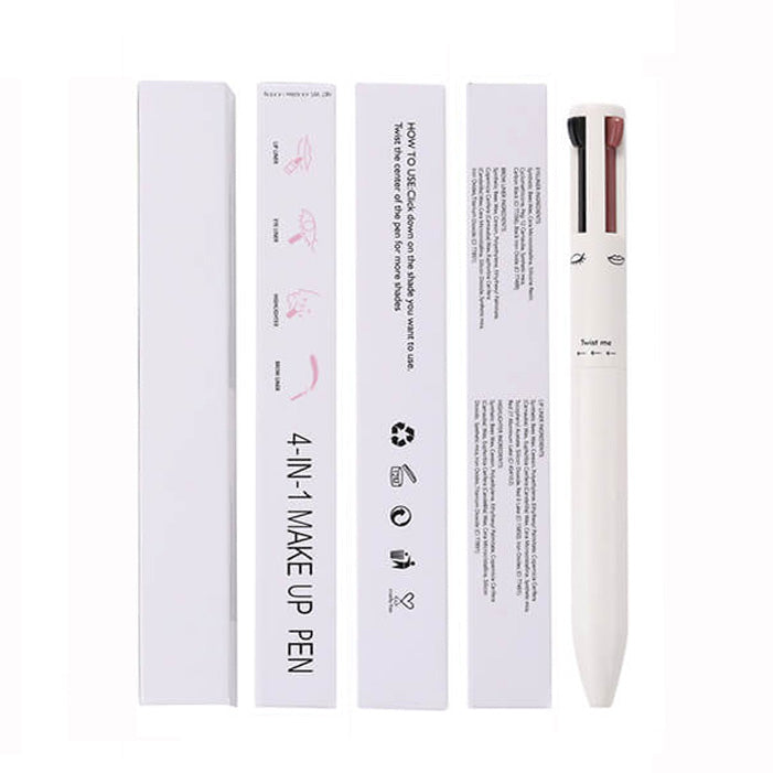 4 in 1 makeup pen eyebrow eyeliner lipliner highlighter pencil matte vegan