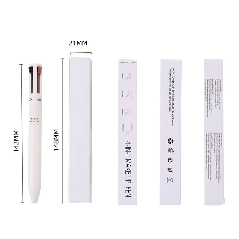 4 in 1 makeup pen eyebrow eyeliner lipliner highlighter pencil matte vegan