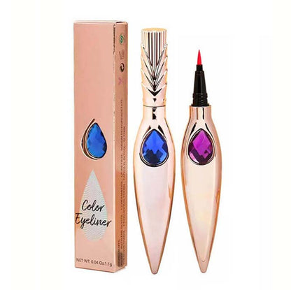 Eyeliner liquide waterproof 7 couleurs, séchage rapide, effet diamant 