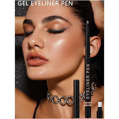24-Color Eyeliner Gel Matte & Shimmer Waterproof High Pigmented Long-Lasting