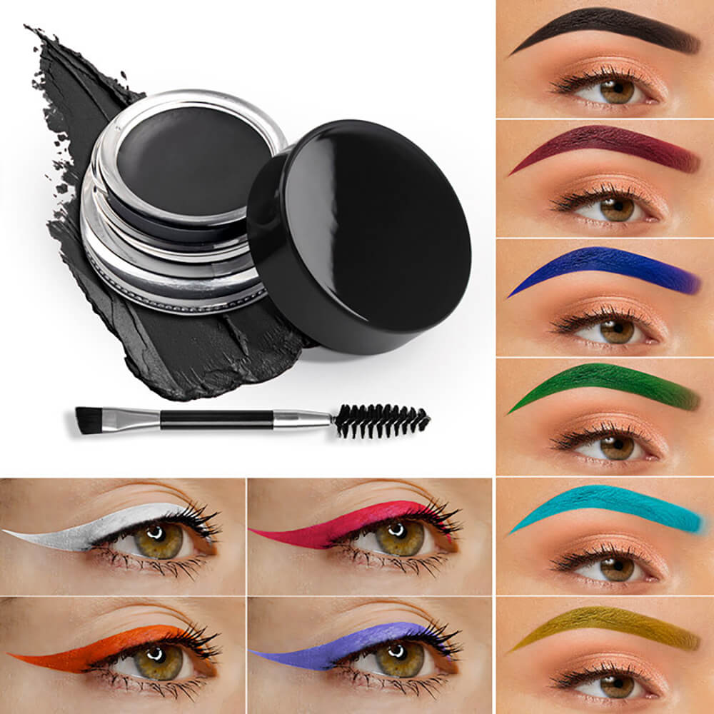 15-Color Eyeliner Gel Colored Eyeliner Cream Long-Lasting Quick-Dry Waterproof
