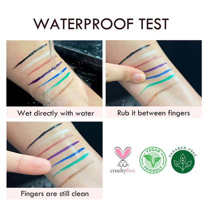 7 color liquid eyeliner waterproof dry-quick diamond eye line