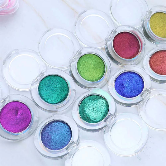 9 Color Chameleon Eyeshadow Powder Metallic Eyes Makeup High Pigmented