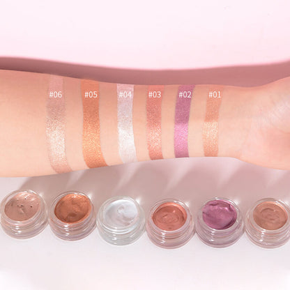 6 color eyeshadow gel liquid highlighter high pigment shimmer