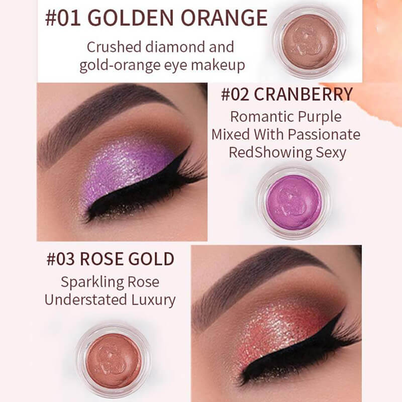 6 color eyeshadow gel liquid highlighter high pigment shimmer