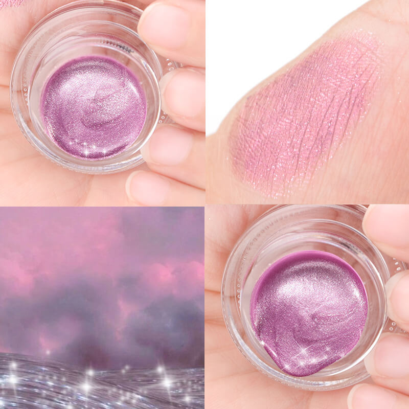 6 color eyeshadow gel liquid highlighter high pigment shimmer