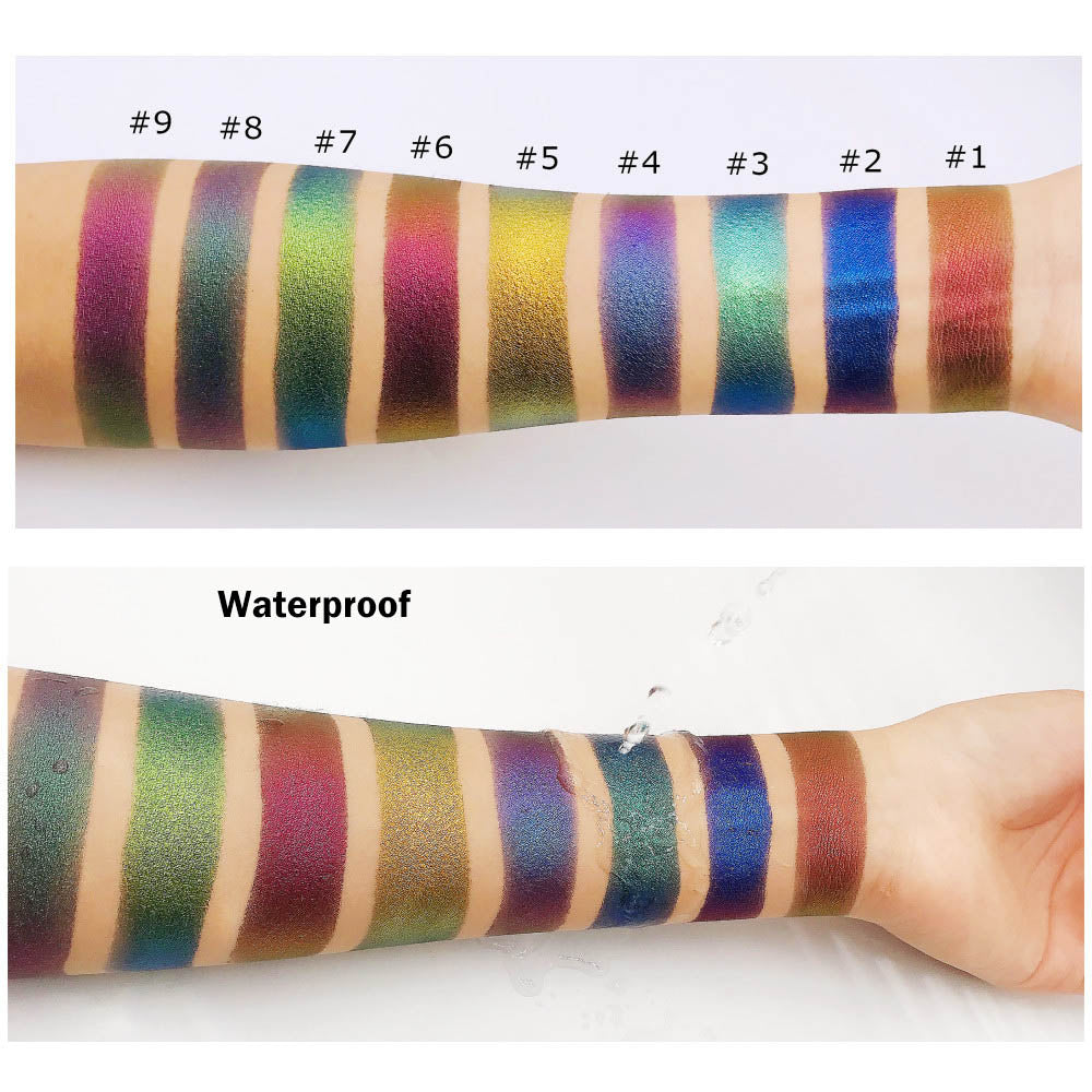 9 Color Chameleon Eyeshadow Powder Metallic Eyes Makeup High Pigmented