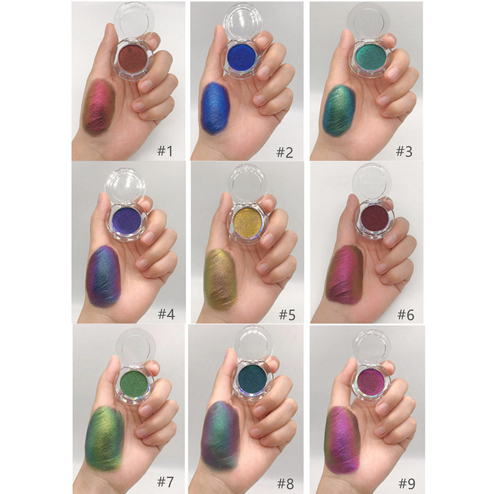 9 Color Chameleon Eyeshadow Powder Metallic Eyes Makeup High Pigmented