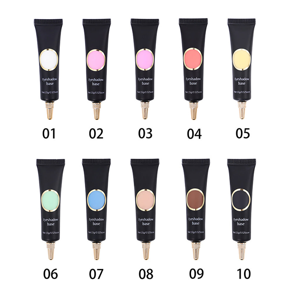 10-Color Eyeshadow Base Waterproof Eye Primer Long Lasting Private Label 15ml