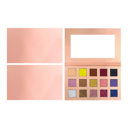15 Color Apricot Eyeshadow Palette Vegan High Pigmented Long Lasting