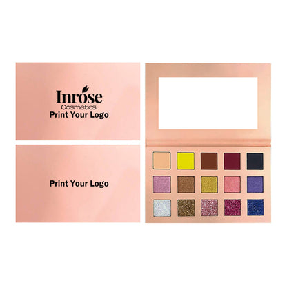 15 Color Apricot Eyeshadow Palette Vegan High Pigmented Long Lasting