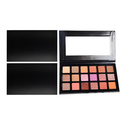 18 color black eyeshadow palette matte high pigmented waterproof natural