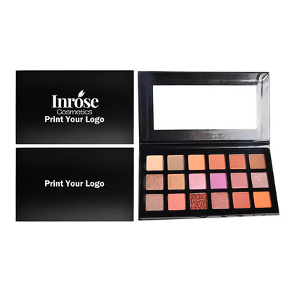 18 color black eyeshadow palette matte high pigmented waterproof natural