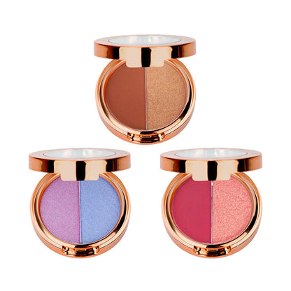 15 Color Two In One Eyeshadow Powder High Pigmented Duo Eyeshadow Vegan