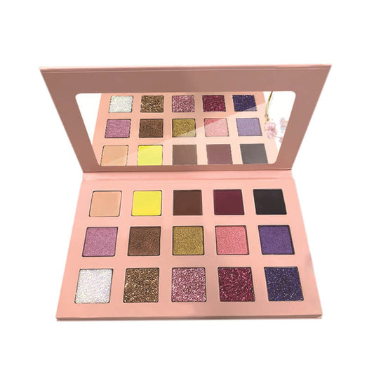 15 color eyeshadow palette vegan apricot high pigmented