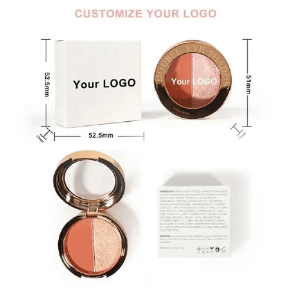 15 Color Two In One Eyeshadow Powder High Pigmented Duo Eyeshadow Vegan