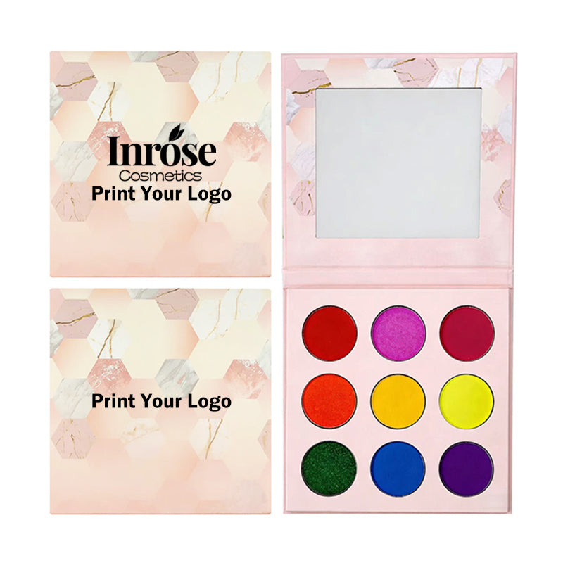 9 color pink eyeshadow palette matte pearlescent high pigmented vegan