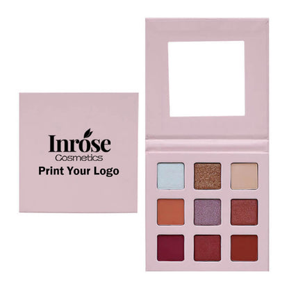9 color pink eyeshadow palette high pigmented waterproof no logo