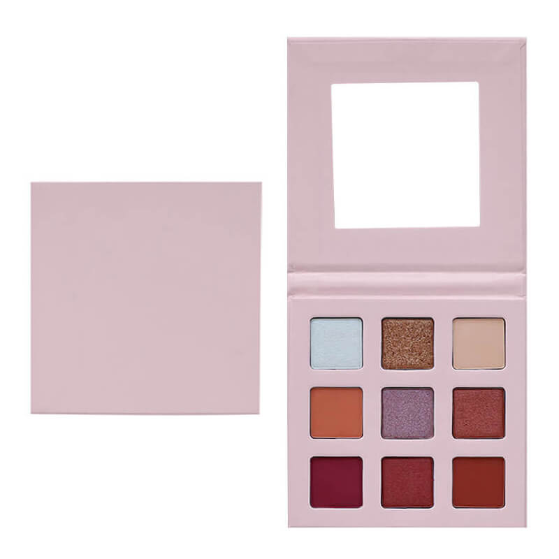 9 color pink eyeshadow palette high pigmented waterproof no logo