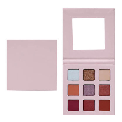 9 color pink eyeshadow palette high pigmented waterproof no logo