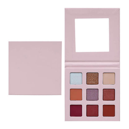 9 color pink eyeshadow palette high pigmented waterproof no logo