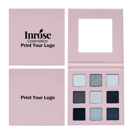 9 color pink eyeshadow palette high pigmented waterproof no logo