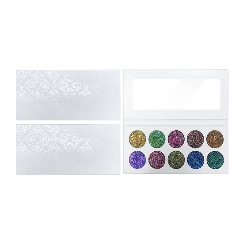 10 color glitter eyeshadow palette chameleon shining eyes makeup